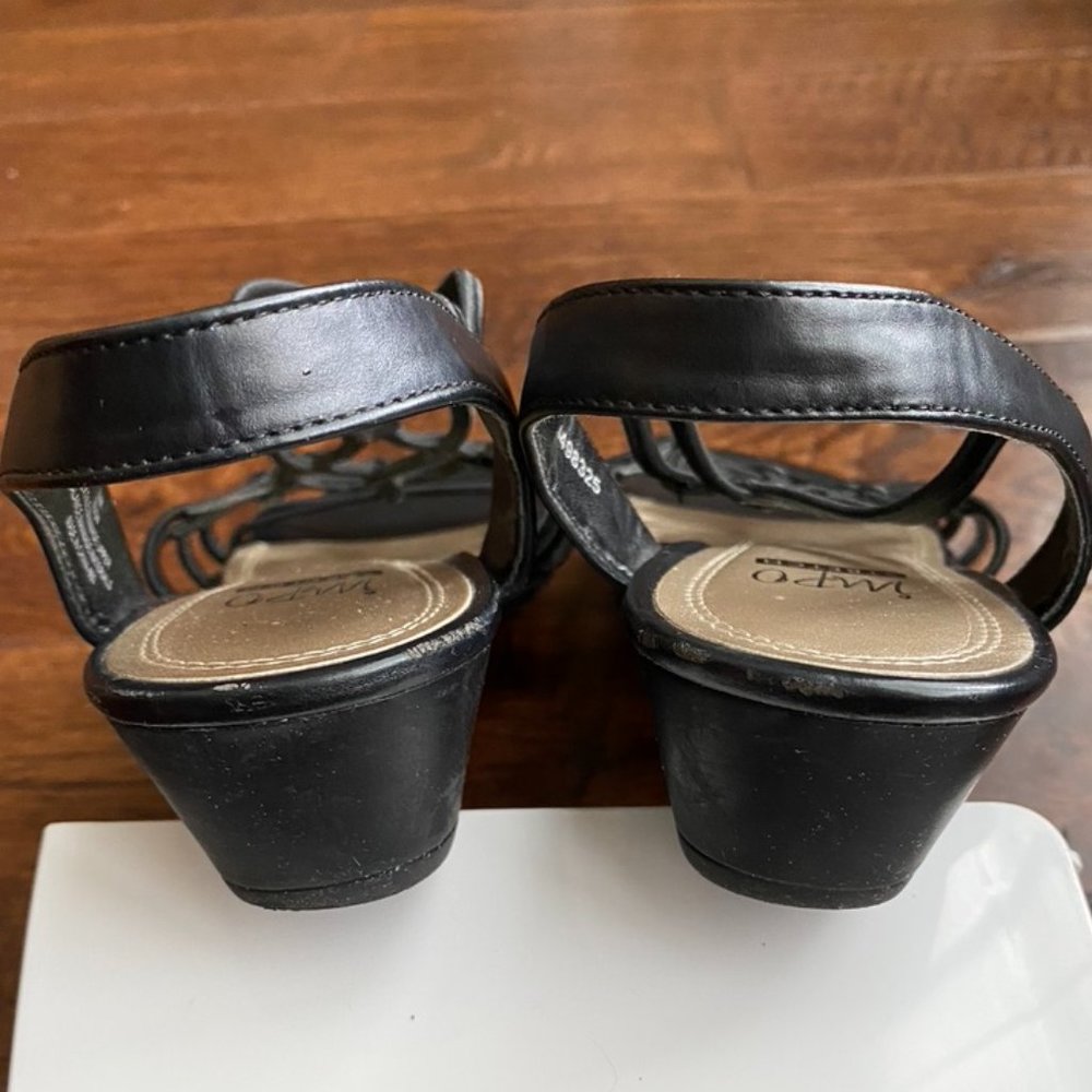 Impo Stretch Reign Black Sandals, Size 8.5 - Picture 3 of 10
